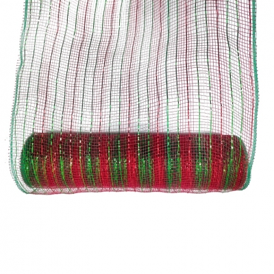 Deco Mesh Red & Green 25cm x 9m