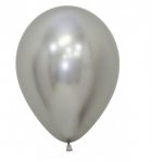 Sempertex 12" Reflex Silver Latex Balloons 50 Pack