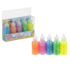 SET OF 5 20ML PASTE GLITTER GLUE POTS