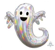 Iridescent Ghost SuperShape Foil Balloons 25"/63cm x 28"