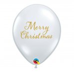 Qualatex Diamond Clear 11" Merry Christmas 25 Pack