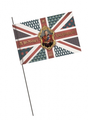 KING CORONATION VINATGE FLAG 60 X 90CM