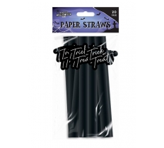 HALLOWEEN PAPER STRAWS 20PK - ADULTS