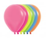 Sempertex 5" Neon Assorted Latex Balloons 50 Pack