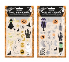 HALLOWEEN FOIL FINISH STICKERS