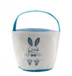 Easter Cotton Bucket With Blue Bunny