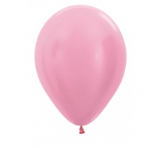 Sempertex 12" Pearl ( Satin ) Pink Latex Balloons 50 Pack