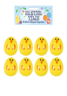 EASTER EGG SHAPED CHICK CAPSULES 6CM