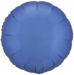 Amscan Silk Lustre Azure Blue Circle Standard Foil Balloons