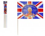 UNION JACK WAVING FLAGS PACK OF 4 30 X 20CM