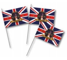 KING CORONATION TRADITIONAL FLAG 20 X 30CM 3PC