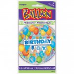 BIRTHDAY BOY PRISM ROUND FOIL BALLOON 18"