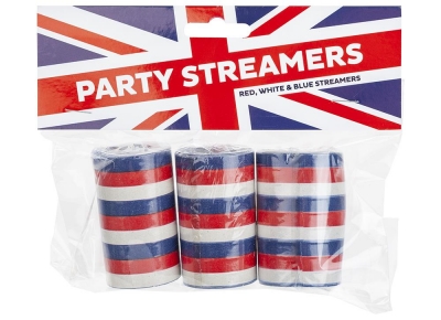 UNION JACK PARTY STREAMERS PACK OF 3