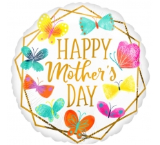 HAPPY MOTHERS DAY GOLD TRIM BALLOON