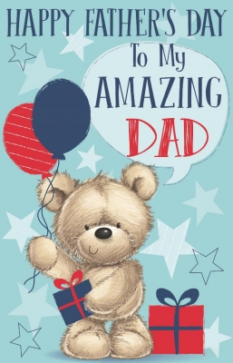 FATHERS DAY CUTE BEAR SUPER JUMBO CARD 65CM X 40CM