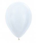 Sempertex 12" Pearl White Latex Balloons 12 Pack