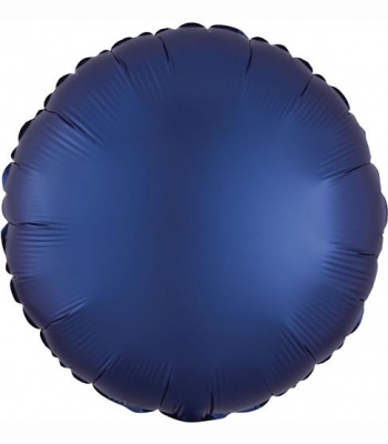 Round Satin Navy 18" Foil Balloon