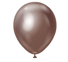 KALISAN 12" MIRROR CHOCOLATE LATEX BALLOON - 50CT