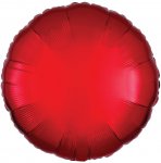 Amscan Metallic Red Circle Standard Foil Balloons