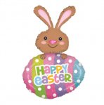 Happy Easter Egg Dots 42" Foil Balloon