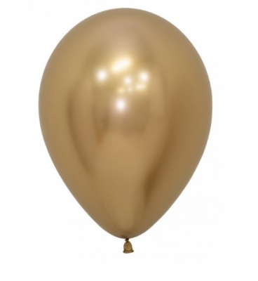 Sempertex 12" Reflex Gold Latex Balloons 50 Pack