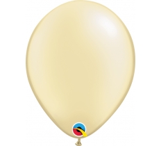 QUALATEX 11" PLAIN LATEX ROUND PEARL IVORY 25 PACK