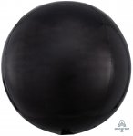 Black Orbz Packaged Foil 15" Balloons