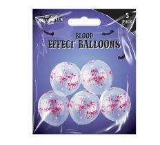 12" BLOOD EFFECT BALLOONS 5PK