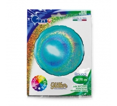 Grabo Round 36inch Glitter Holographic Tiffany - Single Pack