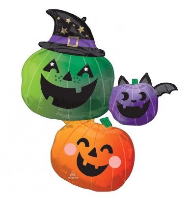 Fun & Spooky Pumpkin Stacker 29" SuperShape XL Foil Balloon