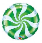 Candy Swirl 18" Green Foil Balloon