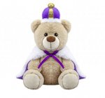 KING CORONATION UNION JACK BEAR WITH CROWN & CLOAK 20CM