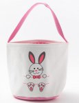 EASTER COTTON BUCKET WITH PINK BUNNY