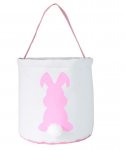 EASTER COTTON BUCKET WITH PINK BUNNY