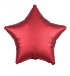 Amscan Silk Lustre Dark Red Star Standard Foil Balloons