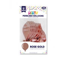 Rose Gold Balloon 12 Pack