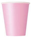 LOVELY PINK SOLID 9OZ PAPER CUPS 8PACK