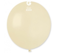 Gemar 19" Pack Of 25 Latex Balloons Ivory #059