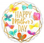 HAPPY MOTHERS DAY GOLD TRIM BALLOON