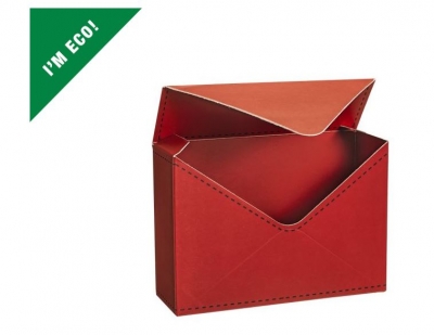 ENVELOPE FLOWER BOX LINED RED x10 (£1.22 EACH)