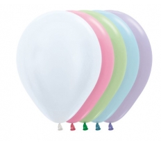 Sempertex 5" Pearl ( Satin ) Assorted Latex Balloons 50 Pack