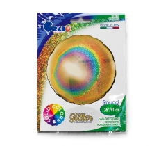 Grabo Round 36inch Glitter Holographic Gold 5 - Single Pack