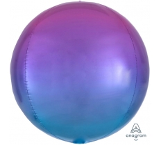 Ombre Pink & Blue Orbz Packaged 15" Foil Balloons