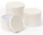 Cream Hat Boxes Set Of 3