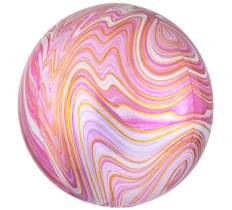 Pink Marblez Orbz Xl Packaged Foil Balloons G20