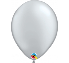 11" QUALATEX ROUND SILVER 25PACK LATEX BALLOONS