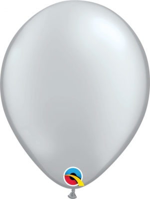 11" QUALATEX ROUND SILVER 25PACK LATEX BALLOONS