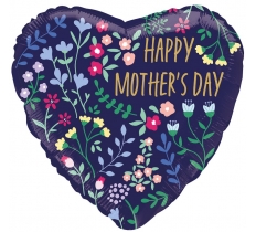 Floral Happy Mothers Day Standard Foil Balloons