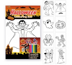 HALLOWEEN COLOURING SET 29.5 X 22CM