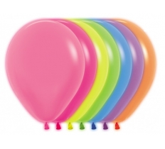 Sempertex 12" Neon Assortment Latex Balloons 12 Pack